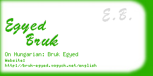 egyed bruk business card